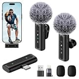 JCHIEN Wireless Microphone for iPhone/Android Phone - Professional Mini Lavalier Mic for Podcast Content Creator, Magnetic Lapel Microphones for Vlog Video Recording & Live Streaming