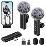 JCHIEN Wireless Microphone for iPhone/Android Phone - Professional Mini Lavalier Mic for Podcast Content Creator, Magnetic Lapel Microphones for Vlog Video Recording & Live Streaming