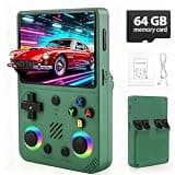 Rhesusco RG36PRO Retro Video Game Console - Support 30000+Classic Games, 3.5-Inch Screen, 64G TF Card, 3000mAh Battery, Portable Console with Open Source System, Gift for Adult or Partner - Green