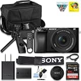Sony ILCE6100KB Alpha 6100 Mirrorless 4K Video Camera with E PZ 16-50mm Lens - Black Pro Bundle