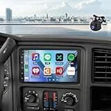 7 Inch Android 13 Car Stereo for 2007 Chevy Silverad Classic 1500 2500, Double Din Radio with Wireless CarPlay & Android Auto, 2GB+32GB, GPS Navigation, Bluetooth, WiFi, SWC, Backup Camera
