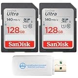 SanDisk 128GB Ultra SD Memory Card Class 10 (2 Pack) SDSDUNB-128G-GN6IN