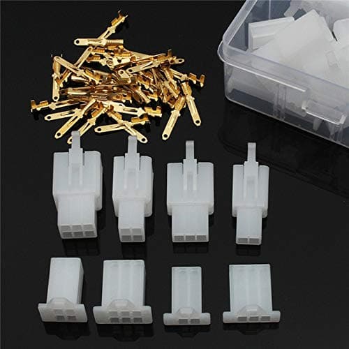 Davitu 40Sets Electrical Wire Connector Terminal 2.8 mm 2 3 4 6 Pin Auto Connectors Male Female Housing Terminals