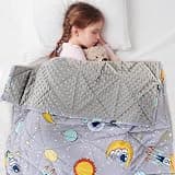 LOYIGA Weighted Blanket with Removable Duvet Case 3lbs 36” x 48”,Reversible Heavy Blanket (Grey)