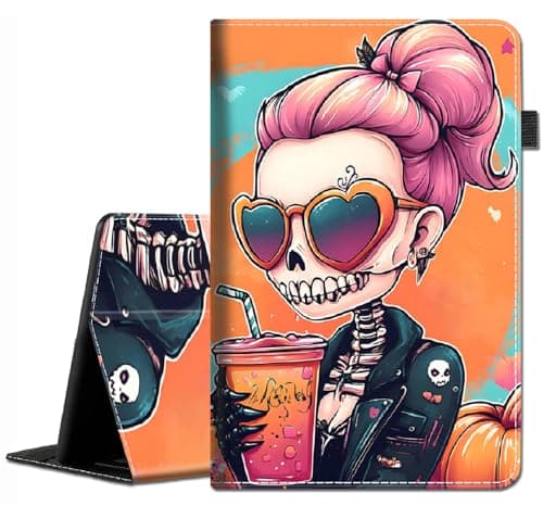 Case for Kindle Paperwhite 12th Generation 2024 / Kindle Colorsoft Signature Edition - 7" - Slim Fit Standing Cover with Auto Sleep/Wake for Paperwhite 2024, Cute Skullgirls