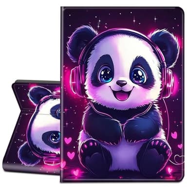 LYHXLYJH Case for Microsoft Surface Pro 7 Plus, 7/6/5/4 12.3" Tablet-Slim PU Leather Adjustable Stand Smart Cover,Panda