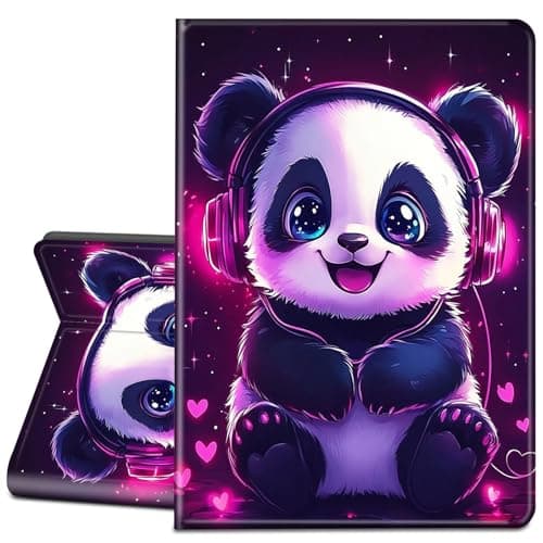 LYHXLYJH Case for Microsoft Surface Pro 7 Plus, 7/6/5/4 12.3" Tablet-Slim PU Leather Adjustable Stand Smart Cover,Panda