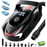 Electric Paddle Board Pump, 22PSI Rechargeable 12000mAh SUP Pump, Theer Stage Inflation/Deflation, Automatic Power-Off Functions, Suitable for Stand up Paddle Boards, Kayak, Surfing Kite, Boat