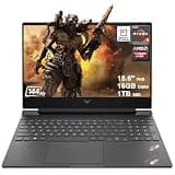 HP Victus 15 Gaming Laptop 15.6" FHD IPS 144Hz (AMD FreeSync Premium) AMD 6-core Ryzen 5 7535HS 16GB DDR5 1TB SSD Radeon RX 6550M (>RTX3050) Backlit USB-C Fast Charging Win11 ICP Printer Cable