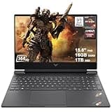 HP Victus 15 Gaming Laptop 15.6" FHD IPS 144Hz (AMD FreeSync Premium) AMD 6-core Ryzen 5 7535HS 16GB DDR5 1TB SSD Radeon RX 6550M (>RTX3050) Backlit USB-C Fast Charging Win11 ICP Printer Cable
