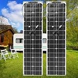 Flexible Solar Panel 400W Kit, Monocrystalline Cells, 40A Charge Controller, Cable Set for Car, Boat, RV, Camping, Hiking - Efficient Power Solution