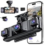 4 Channel 360° Dash Cam Front and Rear Inside with 5GHz WiFi 64GB Card