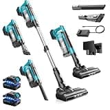 Veubew 8000mAh Cordless Vacuum Cleaner, 700W 60Kpa Brushless Vacuum Cleaners for Home, 6 in 1 Cordless Stick Vacuum Clearner, Stick Vacuum with Led Display for Hard Floors/Carpet/Pet Hair/Dorm