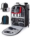 BAGSMART Camera Bag for DSLR, Waterproof Camera Backpacks for Photographers, Camera Case with Laptop Compartment-15.6" Black