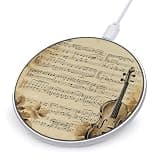 Music Notes on Old Paper Wireless Charger, Fast Charging Pad