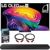 LG 77 Inch OLED evo AI C6H 4K Smart webOS TV (2026) OLED77C6HUP.AUSZ Bundle with Samsung HW-S50B 3.0ch All-in-One Soundbar, 2X HDMI Cable and Deco Gear Home Theater Beginner's Guide