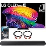 LG 77 Inch OLED evo AI C6H 4K Smart webOS TV (2026) OLED77C6HUP.AUSZ Bundle with Samsung HW-S50B 3.0ch All-in-One Soundbar, 2X HDMI Cable and Deco Gear Home Theater Beginner's Guide