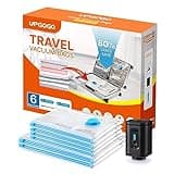 UPGOGO Travel Vacuum Bags Combo 6 Pack - Space Saver Vacuum Storage Bags for Clothing and Luggage