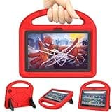 DICEKOO Kid Case for New Tab 7-inch Tablet 2024, Lightweight Shockproof Kid-Proof Cover with Handle Stand - Red
