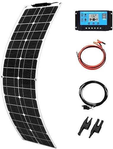KZZAAO 1000W Solar Panels 12V Flexible Solar Panel Kit, Complete Portable Solar Battery Charger with 100A Controller Camping Home
