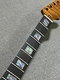 Ebony Fretboard inlay 22 fret Satin Roasted Flame Maple electric guitar neck