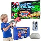 Video Game Console with 100+ Games, Handheld Video Game Console for Kids, Plug and Play Video Games for TV, Shooting Games,Game Gun with 2 GameController, Xmas Birthday Toy Gift for Boys Girls Age 3 +