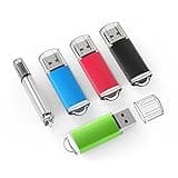 TOPESEL 5 Pack 2GB USB 2.0 Flash Drive Memory Stick USB Drive Jump Drive USB Storage Flash Drives Pen Drive Thumb Drives for Desktop, Laptop, Tablet (5 Mixed Colors: Black Blue Green Red Silver)