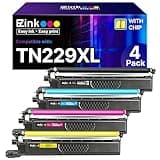E-Z Ink Compatible TN229XL Toner Cartridges Replacement for Brother TN229XL TN-229XL TN229 XL to use with MFC-L3720CDW MFC-L3780CDW HL-L3220CDW HL-L3280CDW HL-L3300CDW Printer (TN229XLBK/C/M/Y-4 Pack)