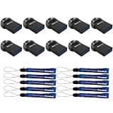 SanDisk 10 Pack 64GB Ultra Fit USB 3.2 Flash Drive SDCZ430-064G-G46 - Bundle with (10) Everything But Stromboli Lanyards