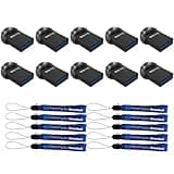 SanDisk Flash Drive 16GB Ultra Fit USB 3.2 Gen 1 Pen Drive 10 Pack Compatible with Laptops and Computers SDCZ430-016G-G46 - Bundle with (10) Everything But Stromboli Lanyards