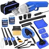 Viewsun 18PCS Car Cleaning Kit, Car Interior Detailing Kit with Blue High Power Handheld Vacuum, Detailing Brush Set, Windshield Cleaner, Cleaning Gel, Complete Auto Accessories for Men, Women