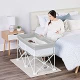 Regalo My Crib Portable Baby Bassinet, Foldable Travel Bassinet with Padded Insert & Carry Bag, Lightweight Infant Bed Sleeper with Mesh Sides, Compact Baby Crib for Newborn up to 18 lbs, Gray