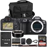 Canon EOS R6 Mark II Mirrorless Camera with Mount Adapter EF-EOS R + SanDisk Extreme Pro 128GB Memory Card + Camera Carrying Case (11pc Bundle)