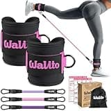 WALITO Ankle Resistance Bands with Cuffs, Ankle Bands for Working Out, Ankle Straps for Women, Exercise Bands for Legs and Butt, Booty Workout Equipment for Kickbacks Hip Fitness Training