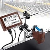 PRECISTECH Industrial Inkjet Coder, Automatic Batch Coding Machine with 12.7mm Height or 25.4mm Height Printing, Date Code Barcode Qr Code Logo Printer for Packaging(12.7mm Height)