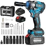 BoltBeast 500 N.m Brushless Impact Wrench with Small Wrench, Waist Hook, 7 Sockets, 6 Screwdrivers and 6Drill Bits 3500 RPM Heavy Duty Impact Drill for Cars, RV, Truck,Home Furniture and DIY Projects