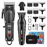 HIENA Professional Hair Clipper Set & Trimmer Kit for Men, Rechargeable Cordless Barber Clippers for Hair Cutting, Haircut Clippers, Gift for Men