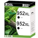KUF 952XL Black Ink Cartridges Replacement for HP 952 XL Work with OfficeJet 8702 8210 8715 8740 7720 8730 8216, and Pro 8710 8720 7740 8725 8700 8200 8716 Printers with 23.3.1 Chips (Black 2- Pack)