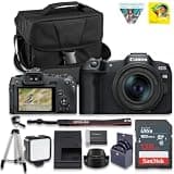 Canon EOS R8 Full-Frame Mirrorless Camera w/RF24-50mm F4.5-6.3 is STM Lens, 24.2 MP, 4K Video, DIGIC X Image Processor, Subject Detection & Tracking, Compact + 128GB Card + Camera Case