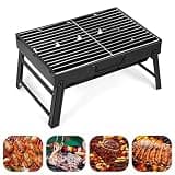 Barbecue Grill, Charcoal Grill Folding Portable Lightweight Barbecue Grill Tools for Outdoor Grilling Cooking Camping Hiking Picnics Tailgating Backpacking Party (Medium)