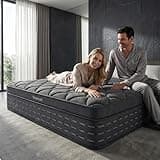 King Size Mattress 14 Inch, Medium Firm Boxed Hybrid Mattress, Cooling Gel Memory Foam & Motion Isolation Pocket Coils, 350lbs+ Edge Support, Fiberglass-Free, 365-Night Trial, for Master Room, Family