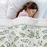 Sweet Jojo Designs Green Boho Floral Leaf Boy Girl Unisex Gender Neutral Weighted Blanket Kids Toddler Size Small Throw Lap Pad Washable 5 pounds Bohemian Watercolor Botanical Woodland Tropical Nature