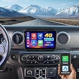 4+128G Android 15 Car Stereo for Jeep Wrangler JL & Gladiator JT 2018-2022 Wireless CarPlay Android Auto 9” Incell Touchscreen Car Radio 32EQ GPS Bluetooth WiFi FM RDS SWC AHD Backup Camera