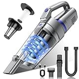 Gxzsk Handheld Vacuum Cordless, 16000PA Strong Suction Hand Held Car Vacuum Cleaner, Portable Hand Vacuum Rechargeable with Multi-Nozzles & LED Light for Home, Car, Office, Pets