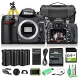 Nikon D7000 DX Format DSLR Camera Body Only 16.2MP CMOS Sensor, Full HD Video, Fast 6 fps Continuous Capture, Nikon F Mount (25468) + 64GB Card + 2 x EN-EL15C Battery + More (20pc Bundle)