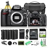 Nikon D7000 DX Format DSLR Camera Body Only 16.2MP CMOS Sensor, Full HD Video, Fast 6 fps Continuous Capture, Nikon F Mount (25468) + 64GB Card + 2 x EN-EL15C Battery + More (20pc Bundle)