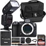 Canon EOS R6 Mark II Mirrorless Camera with TTL PRO Flash + SanDisk Extreme Pro 128GB Memory Card + Camera Carrying Case (10pc Bundle)