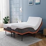 ESHINE Adjustable Bed Frame + 14 inch Hybrid Matt, Lumbar Support, Head-Pillow-Tillt, Smart App Control, Wireless Remote, Dual USB Port, 6000 Series, Split King