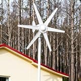 800W Wind Turbine Generator Kit 12V/24V, 6-Blade Turbina Eolica with MPPT Controller, Low Start Wind Speed, Vertical Windmill Power System for Home Farm RV Boat