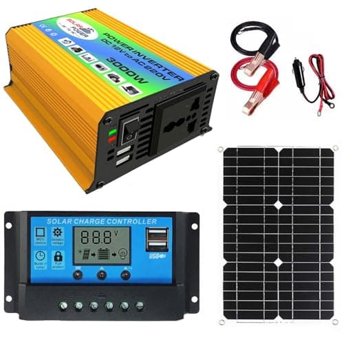 3000W Off-Grid Solar Panel Kit with 18W Waterproof Solar Panel, 30A Charge Controller, Dual Ports LCD Display for Home and Outdoor Use